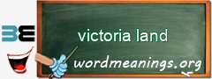 WordMeaning blackboard for victoria land